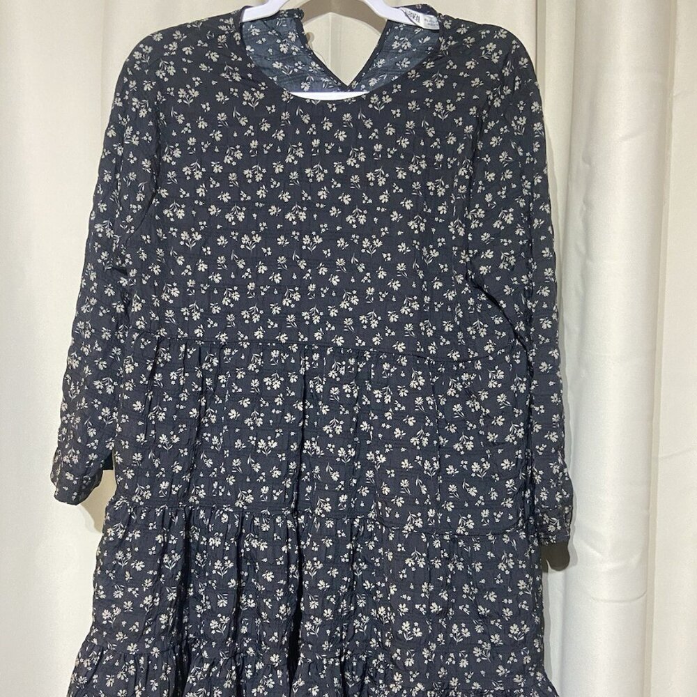 Zara Dress Women’s Sz Large Black Floral